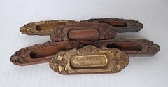 Beaux Arts Ornate Bronze Sash Lift Pulls by Gravelot The Chatsworth NYC 1900