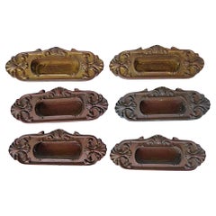 Beaux Arts Ornate Bronze Sash Lift Pulls by Gravelot The Chatsworth NYC 1900