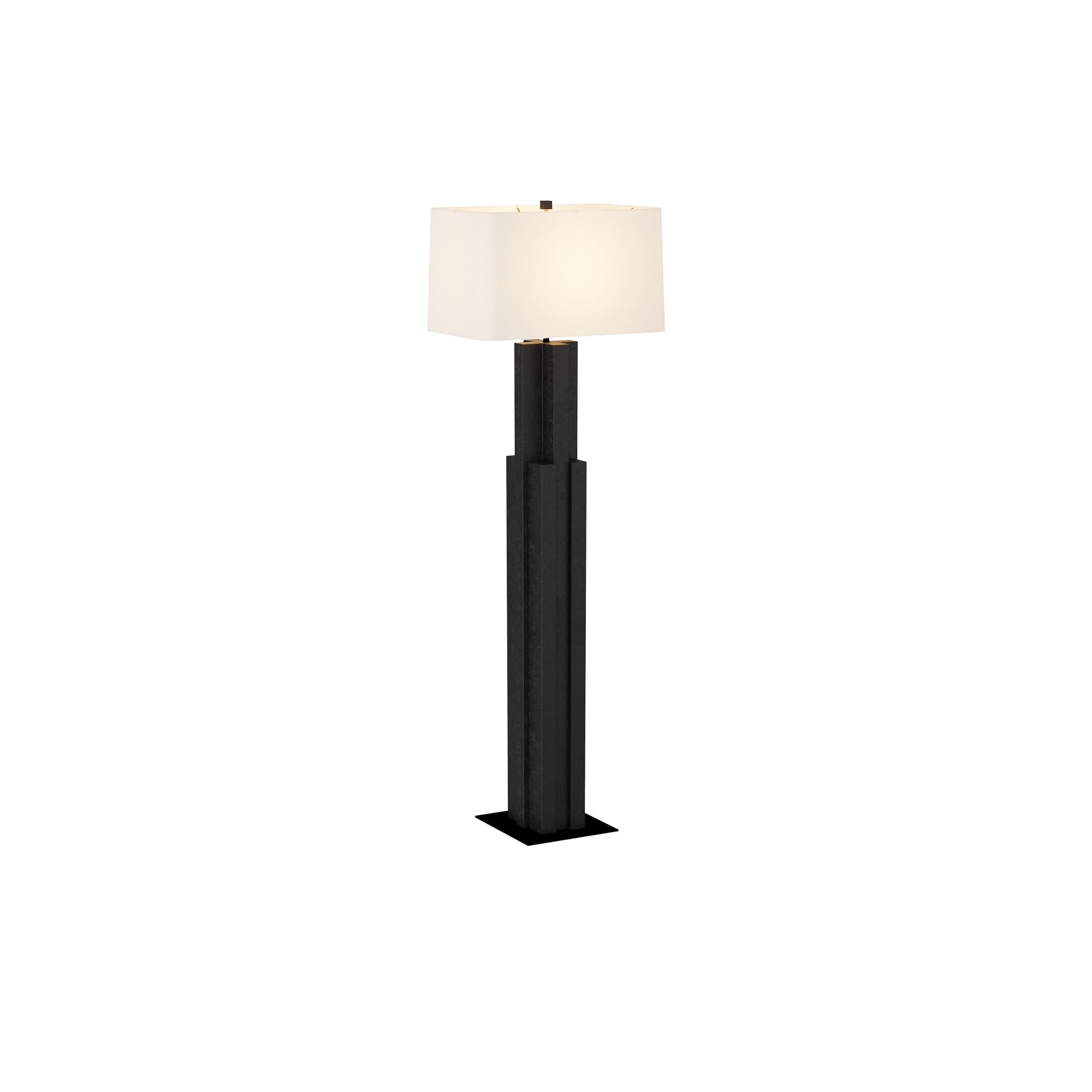 Lámpara de pie Beaux PFC12-SH017 - Negro, Lavastone en venta 3