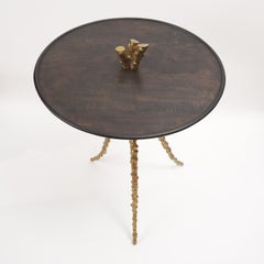 BEAUZÉE 2/8 Bronze and blackened pear wood side table by Benjamin Pagart, 2025