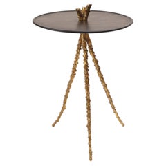 BEAUZÉE 2/8 Bronze and blackened pear wood side table by Benjamin Pagart, 2025