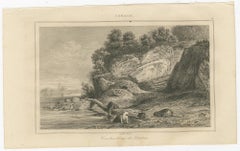 Beaver Dams on a Rocky Shore – 19th Century Canadian Wildlife Engraving