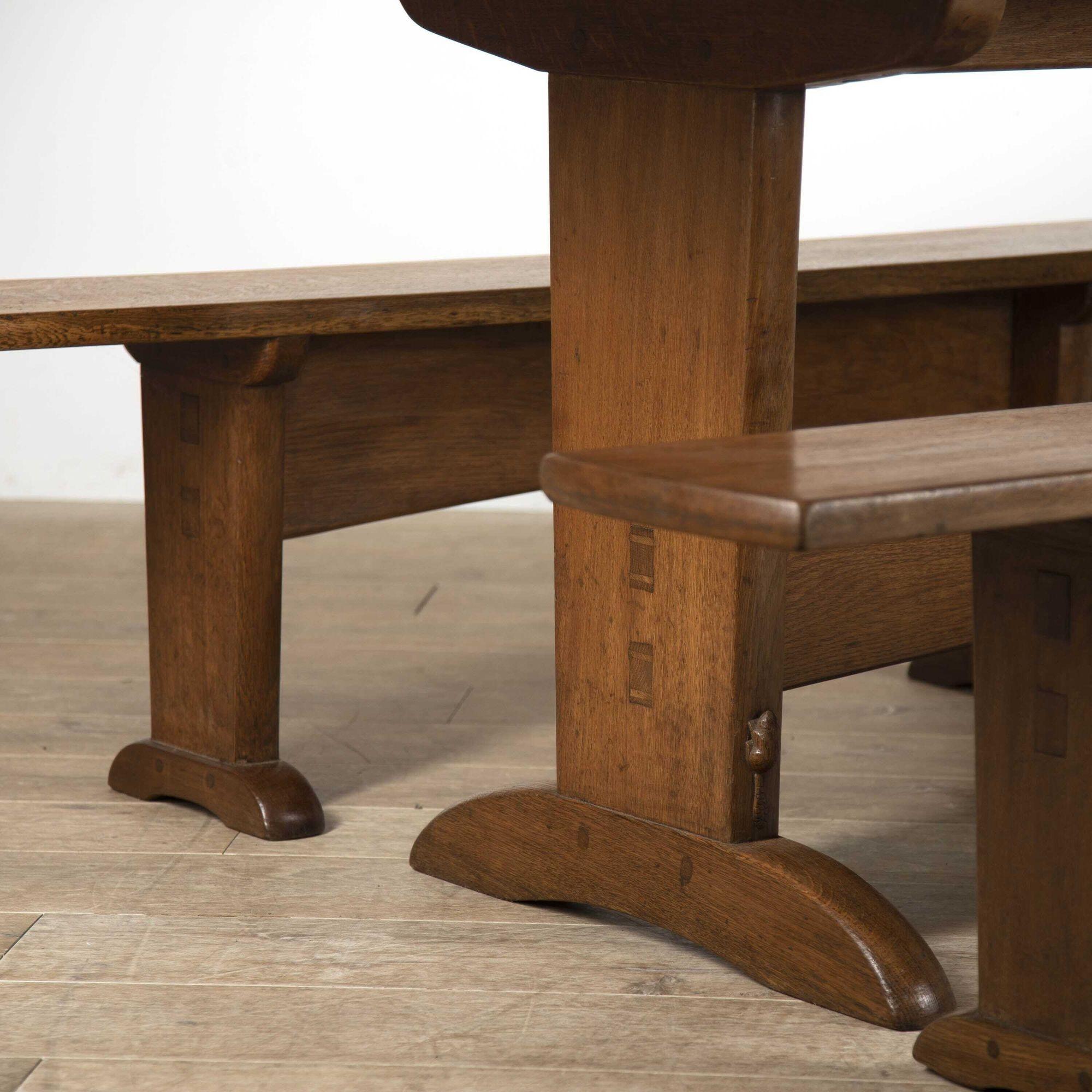 Beaverman Oak Table and Benches 5