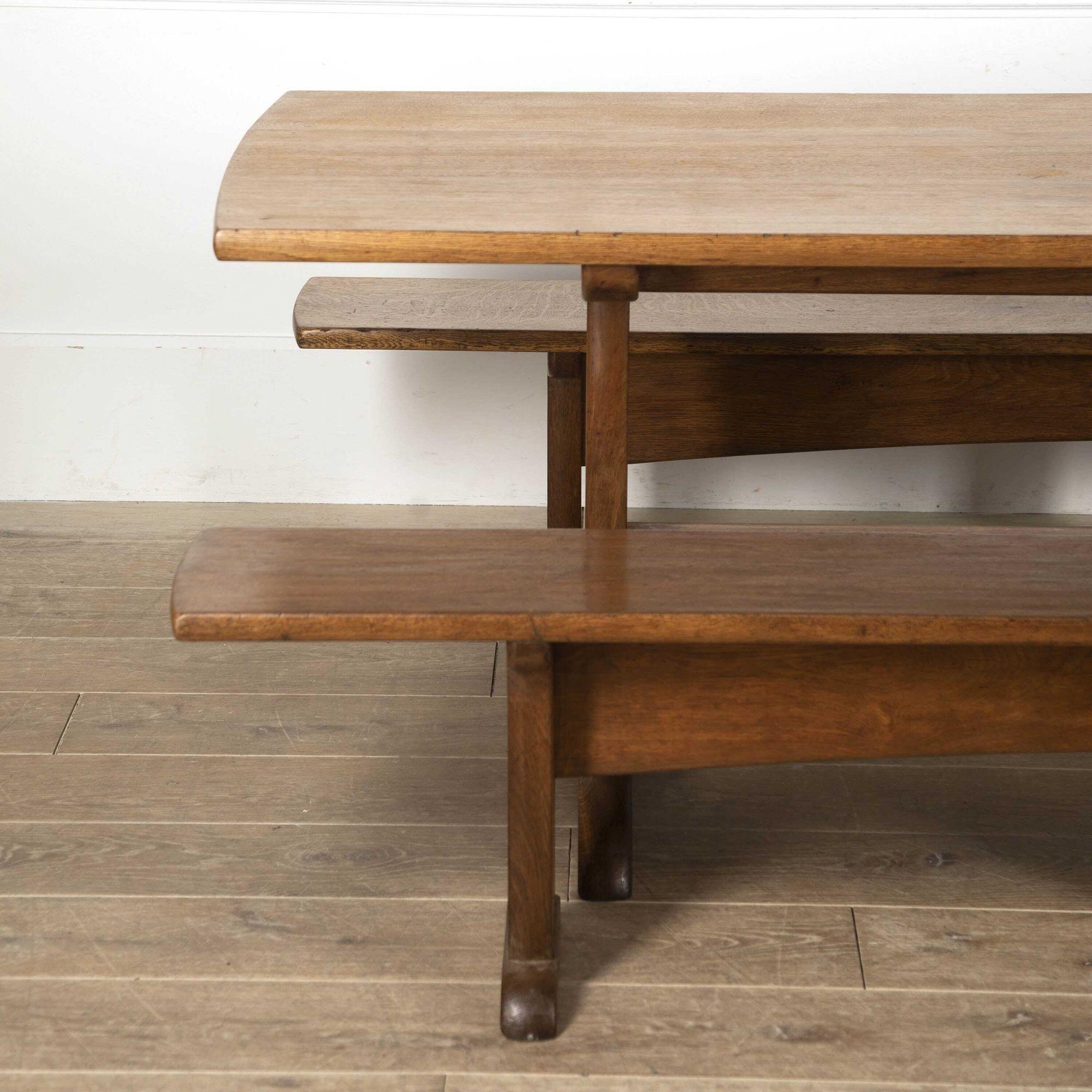 Beaverman Oak Table and Benches 6