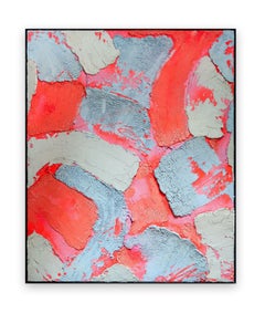 BEBE - Battaglia di genere - Arte murale astratta contemporanea - Quadro blu-rosa