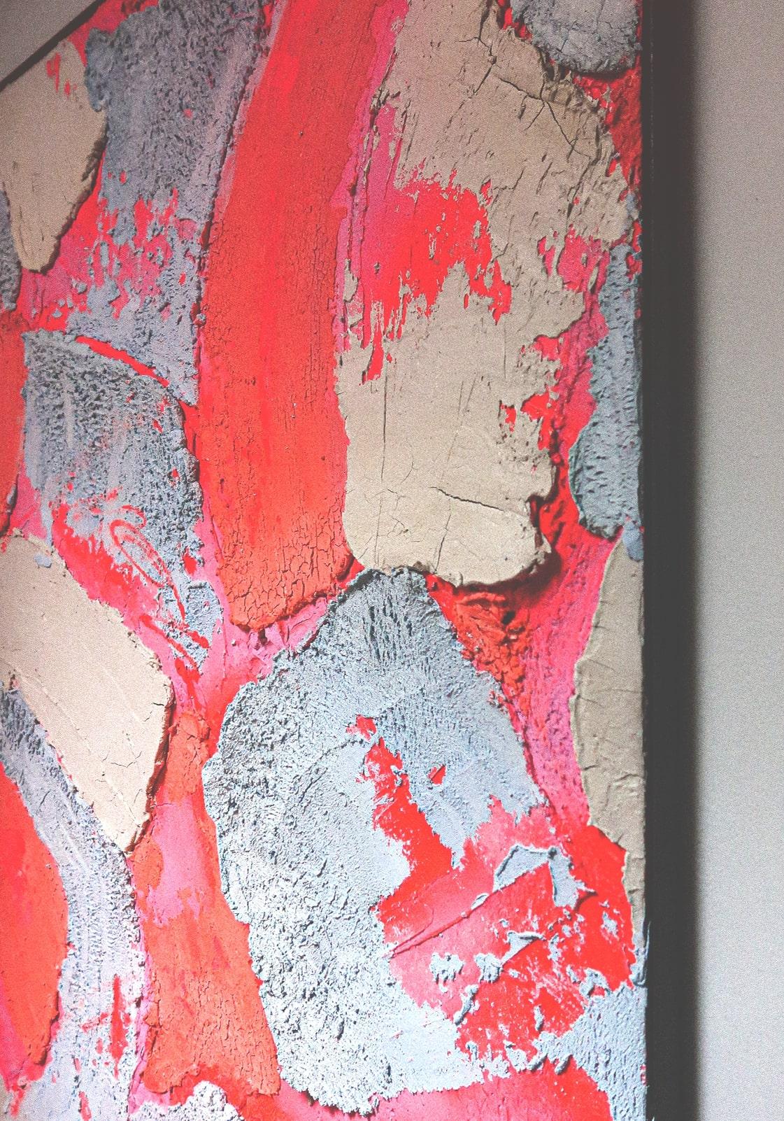 BEBE - Bataille des sexes - Art mural abstrait contemporain - Tableau bleu rose en vente 1