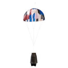 Bec Brittain 'Angela 1', Lacquered Black Aluminum Dynamic Parachute Floor Lamp