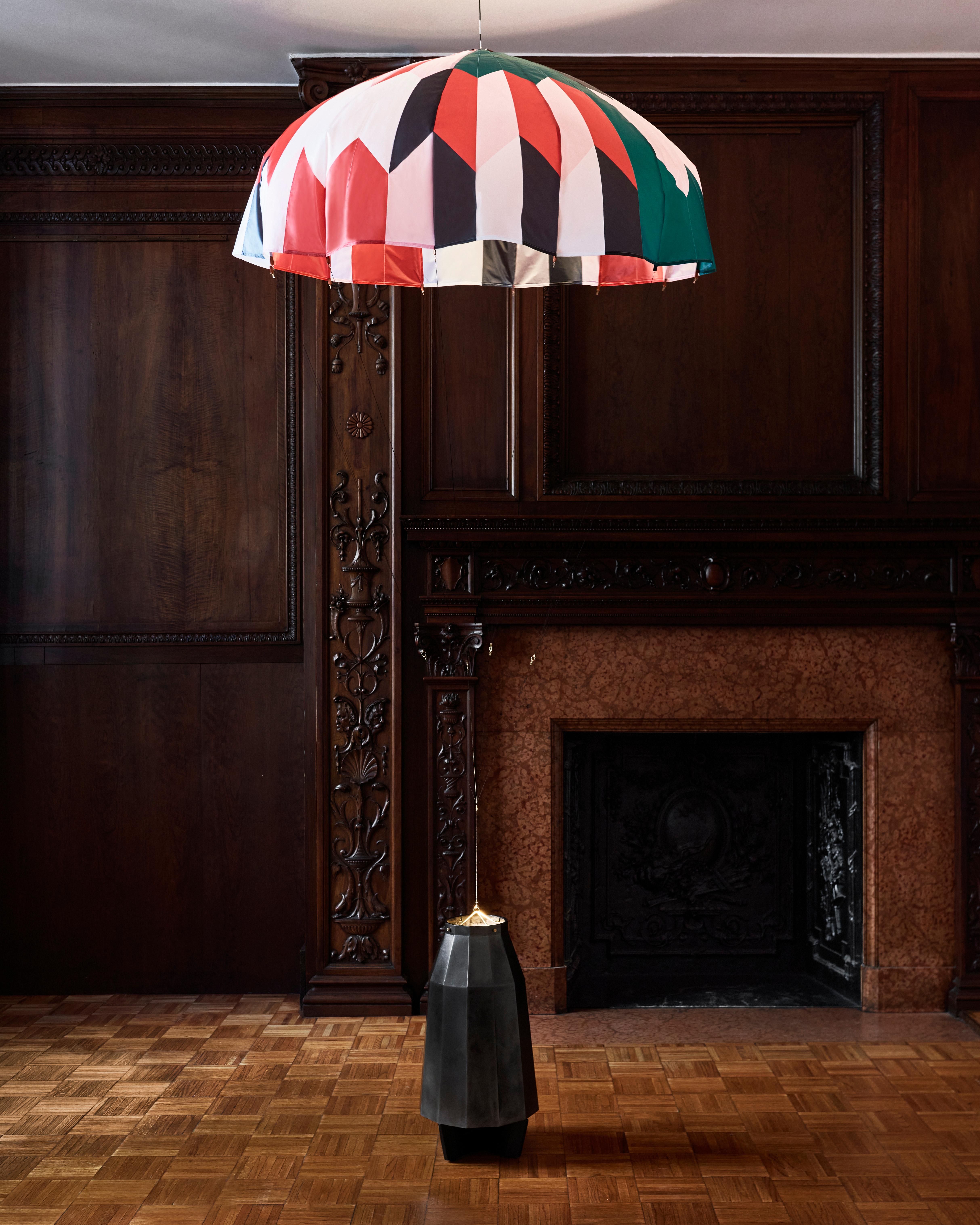 American Parachute Floor Lamp 'Julius 2' by Bec Brittain For Sale