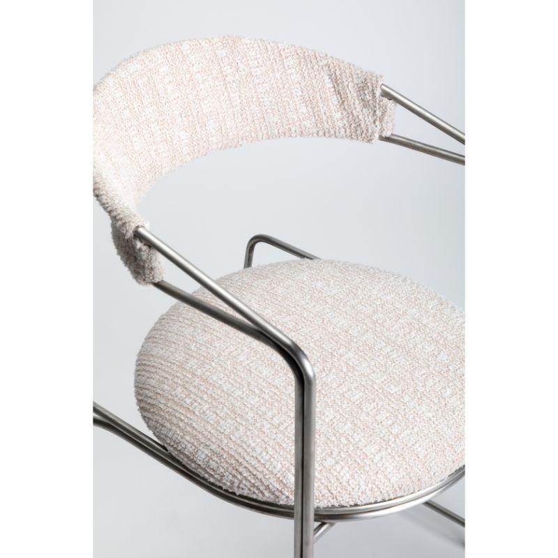Contemporary Becall Dining Chair, Pink by Laun For Sale