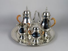 Becara 20th Century Silver-Plated Metal Coffee and Tea Set