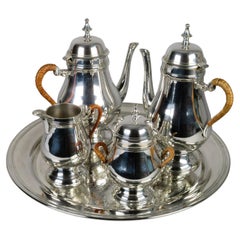 Becara 20th Century Silver-Plated Metal Coffee and Tea Set