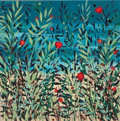 Becca Clegg, Sea View Poppies and Grasses Cromer, Original Floral Painting