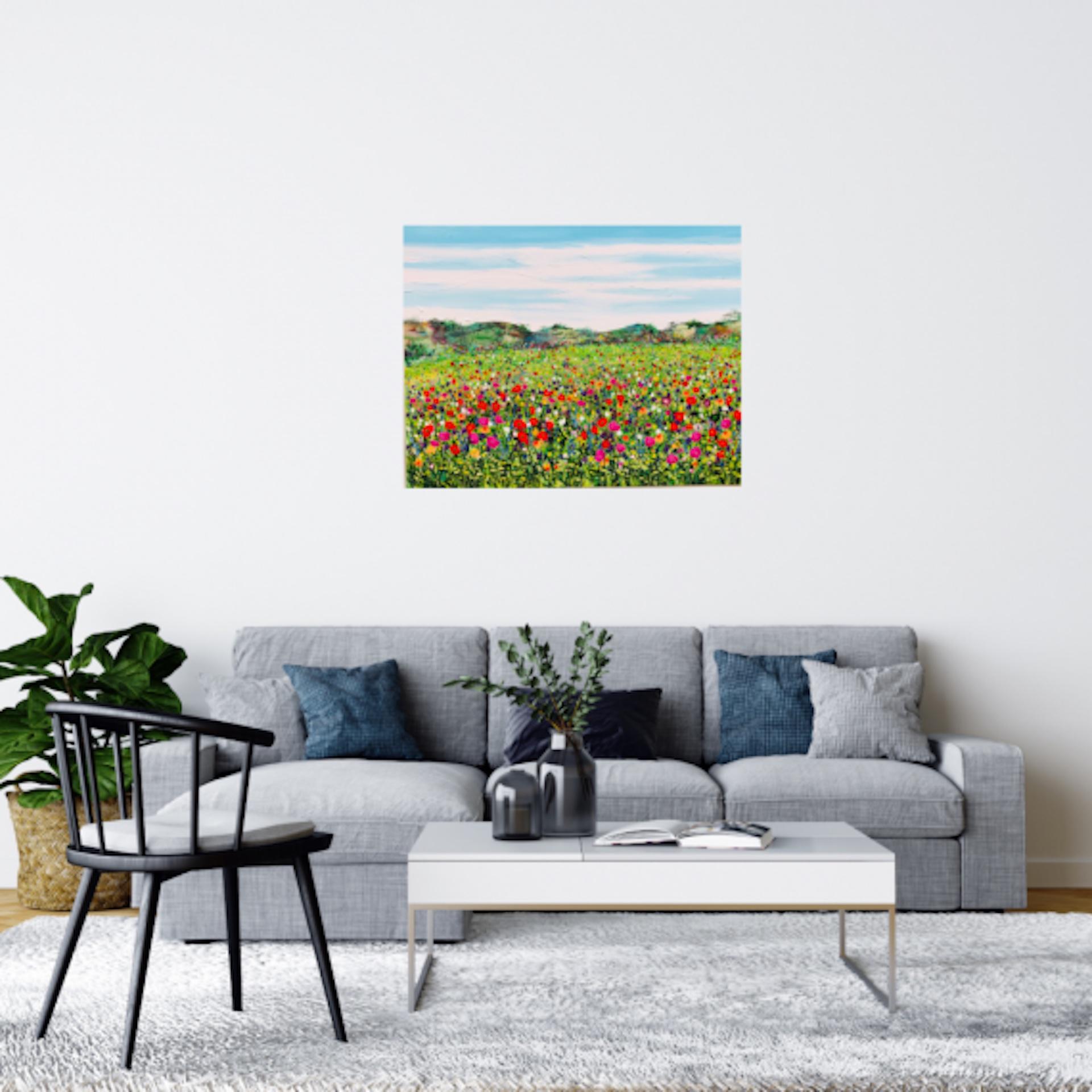 Edge Of The Meadow, Becca Cleg, Original Landscape Painting, Affordable Art For Sale 4