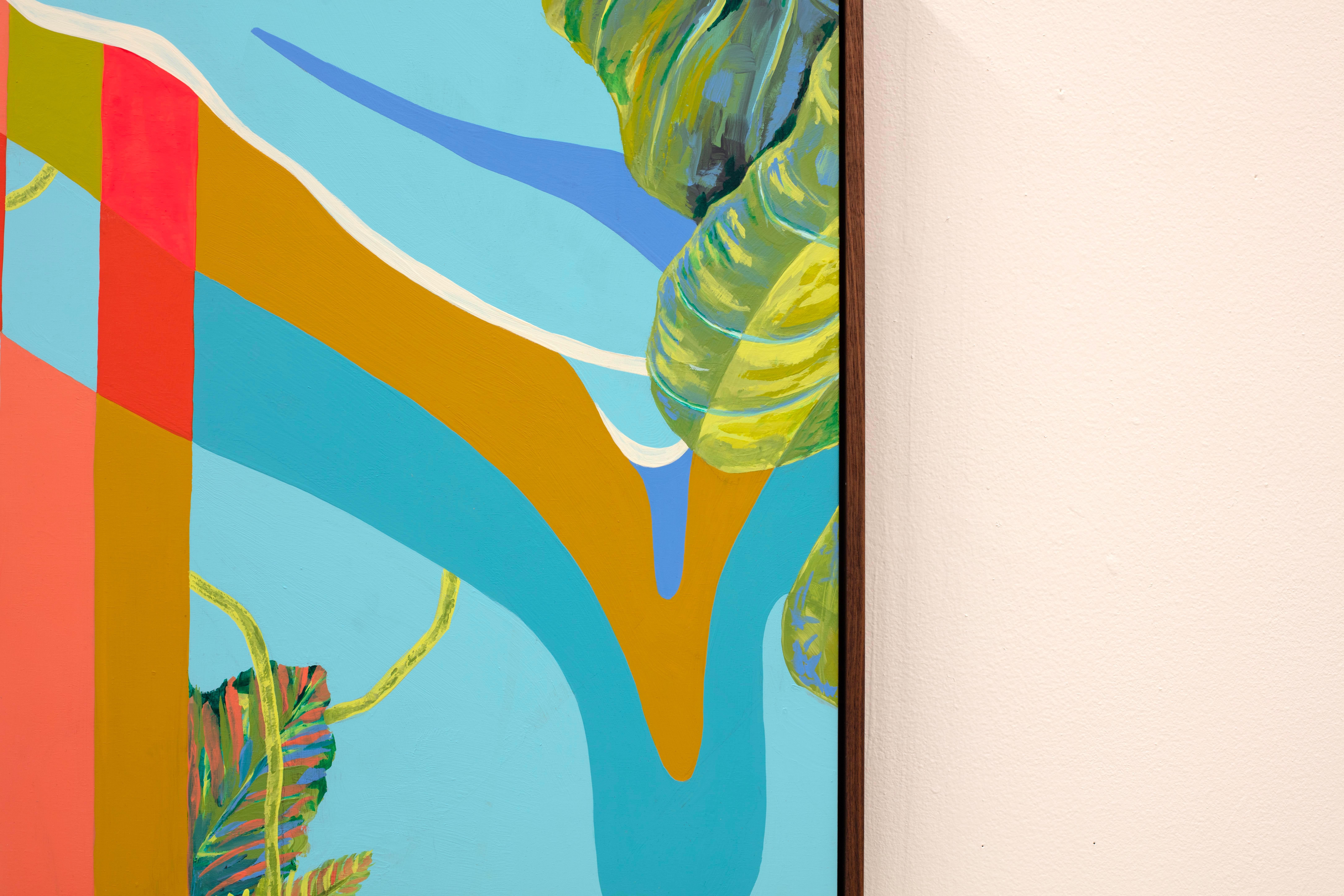 Schlauch Wasser (Orange), Figurative Painting, von Becca Fuhrman