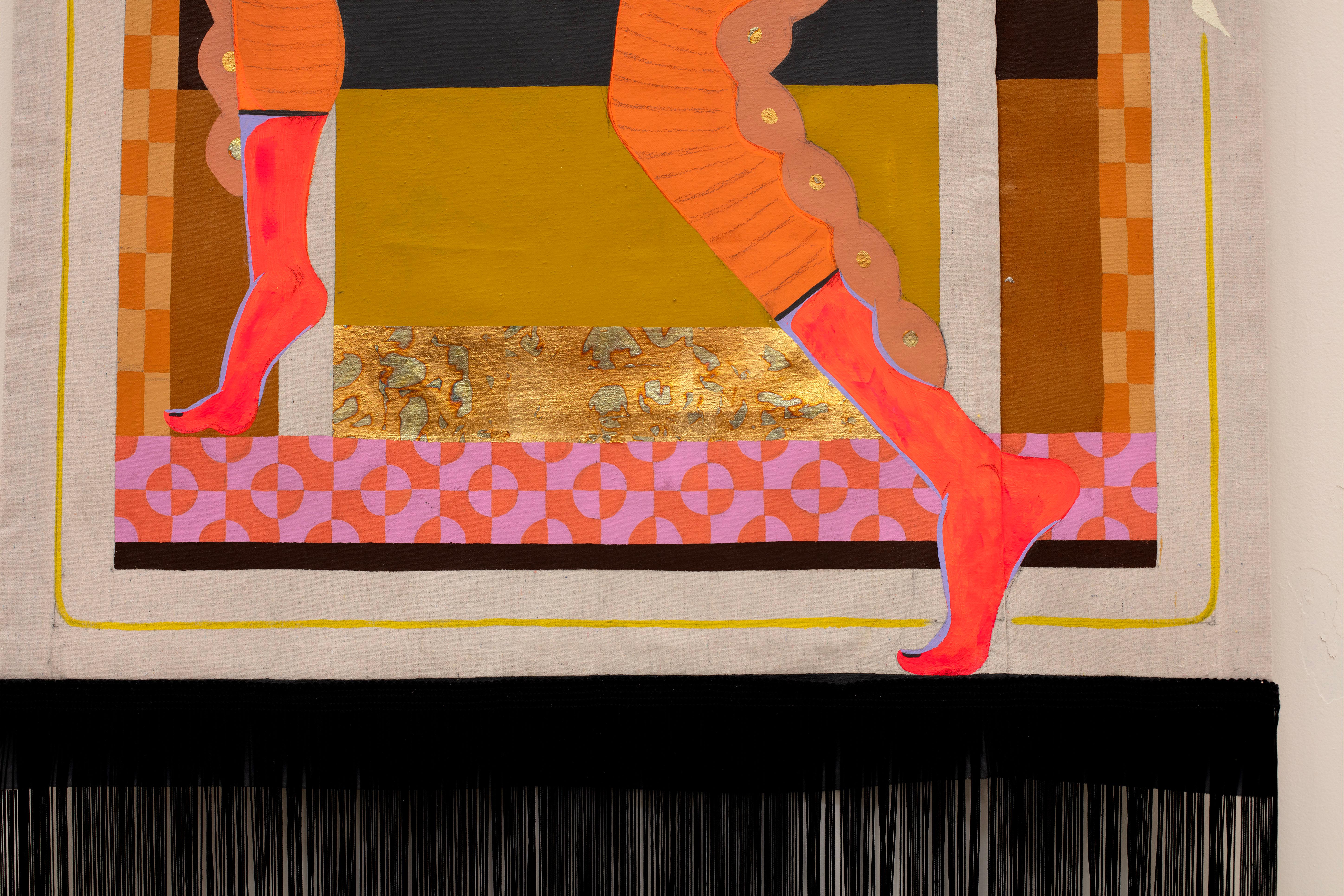 Mondtanz (Orange), Figurative Painting, von Becca Fuhrman