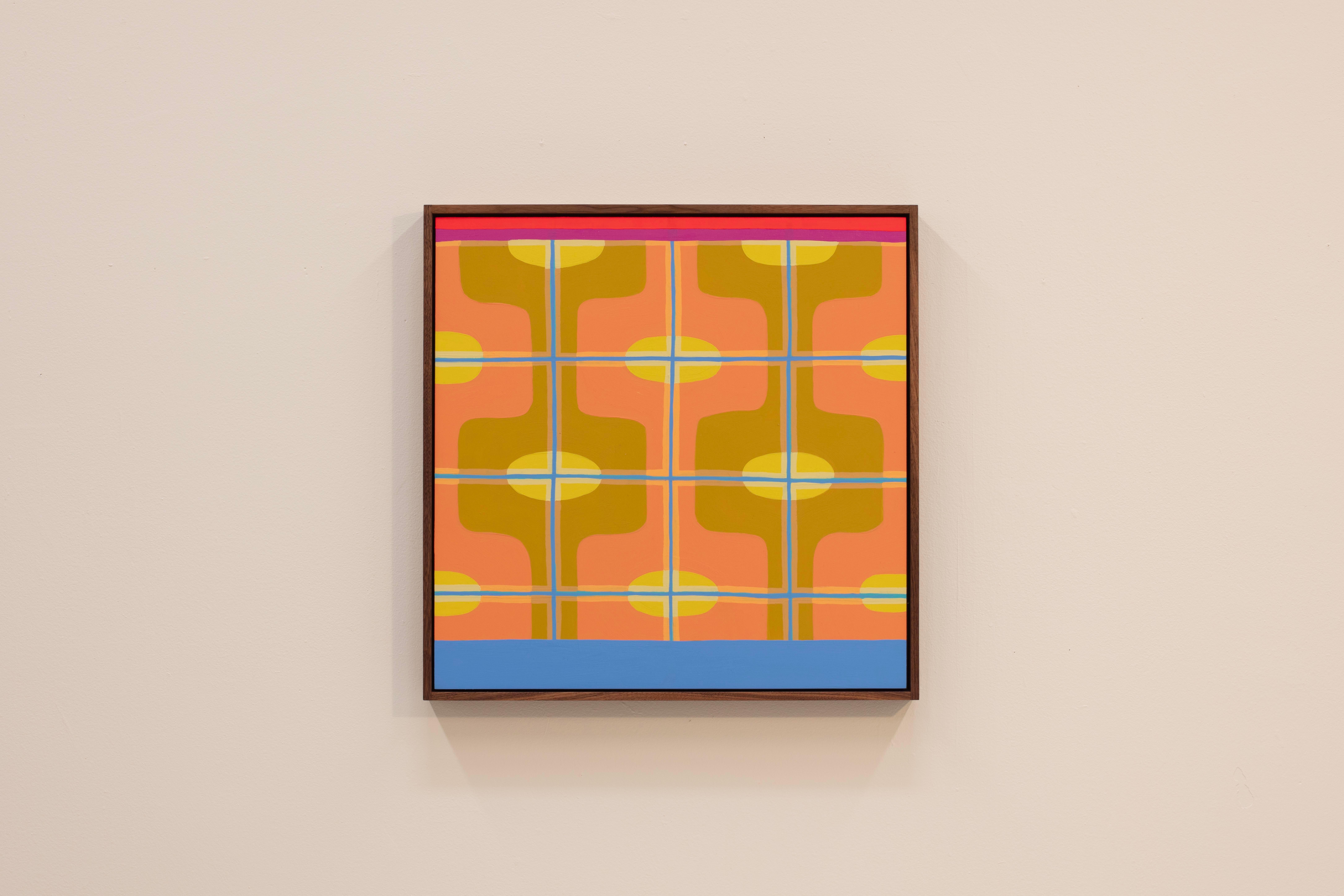 Pool Floor - Orange Figurative Painting by Becca Fuhrman