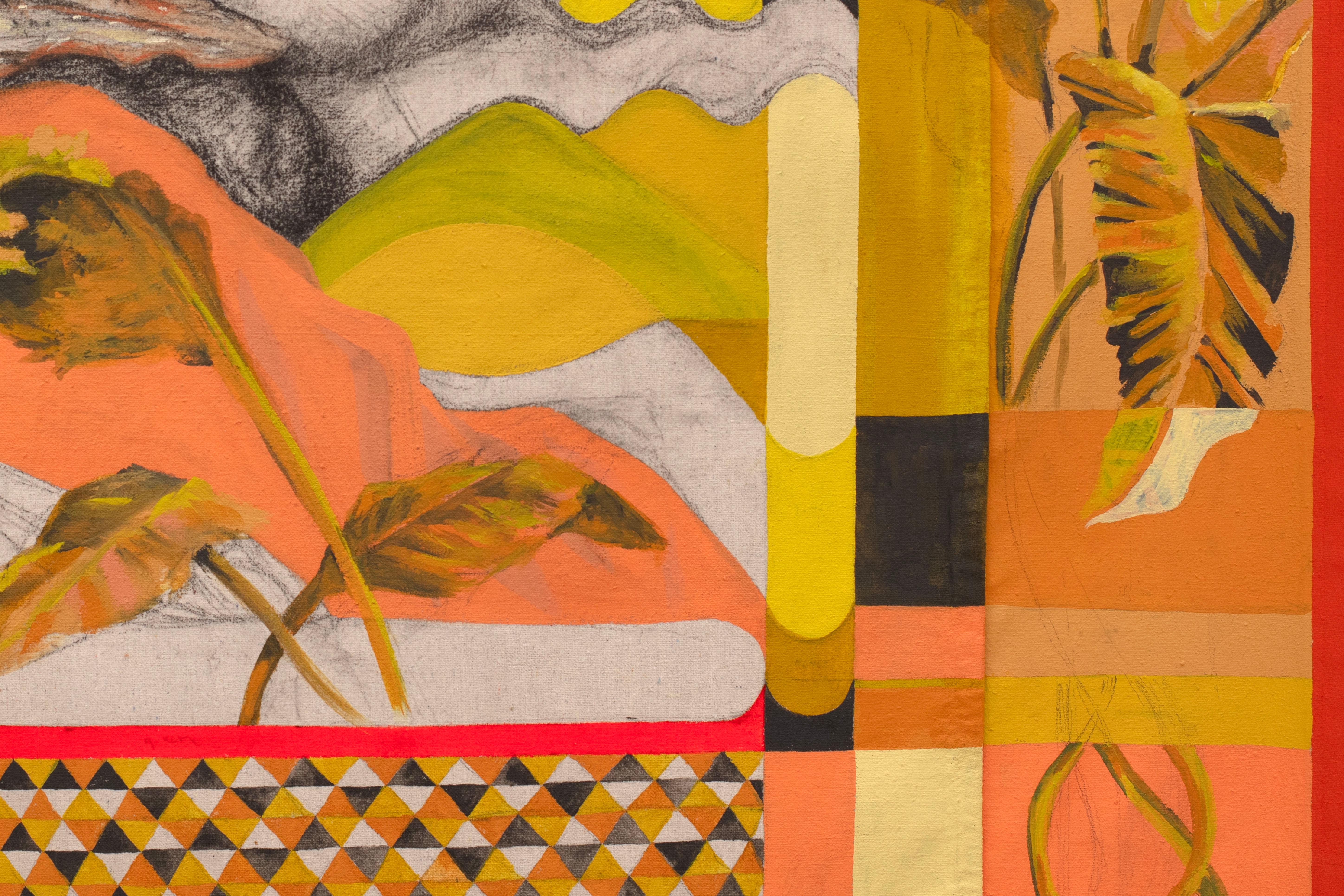 Klänge des Meeres Vol. III (Orange), Figurative Painting, von Becca Fuhrman