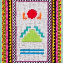 'Sunset Wild', Embroidery, fabric, textile, figurative, contemporary art