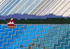 'The quintessential Hudson view', Embroidery, textile, landscape, contemporary