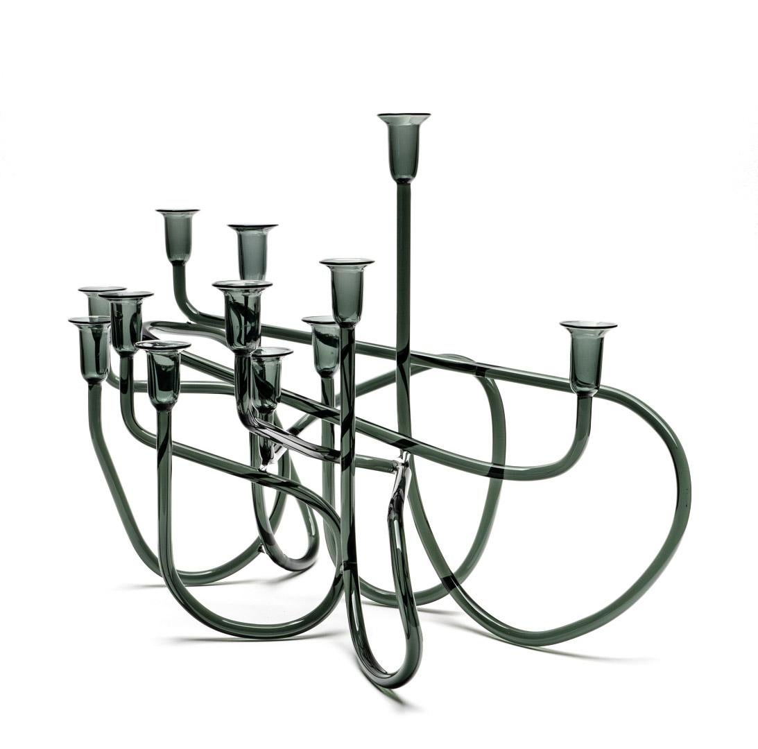 Large Charcoal Candelooper - Contemporary Sculpture by Beccy Feather