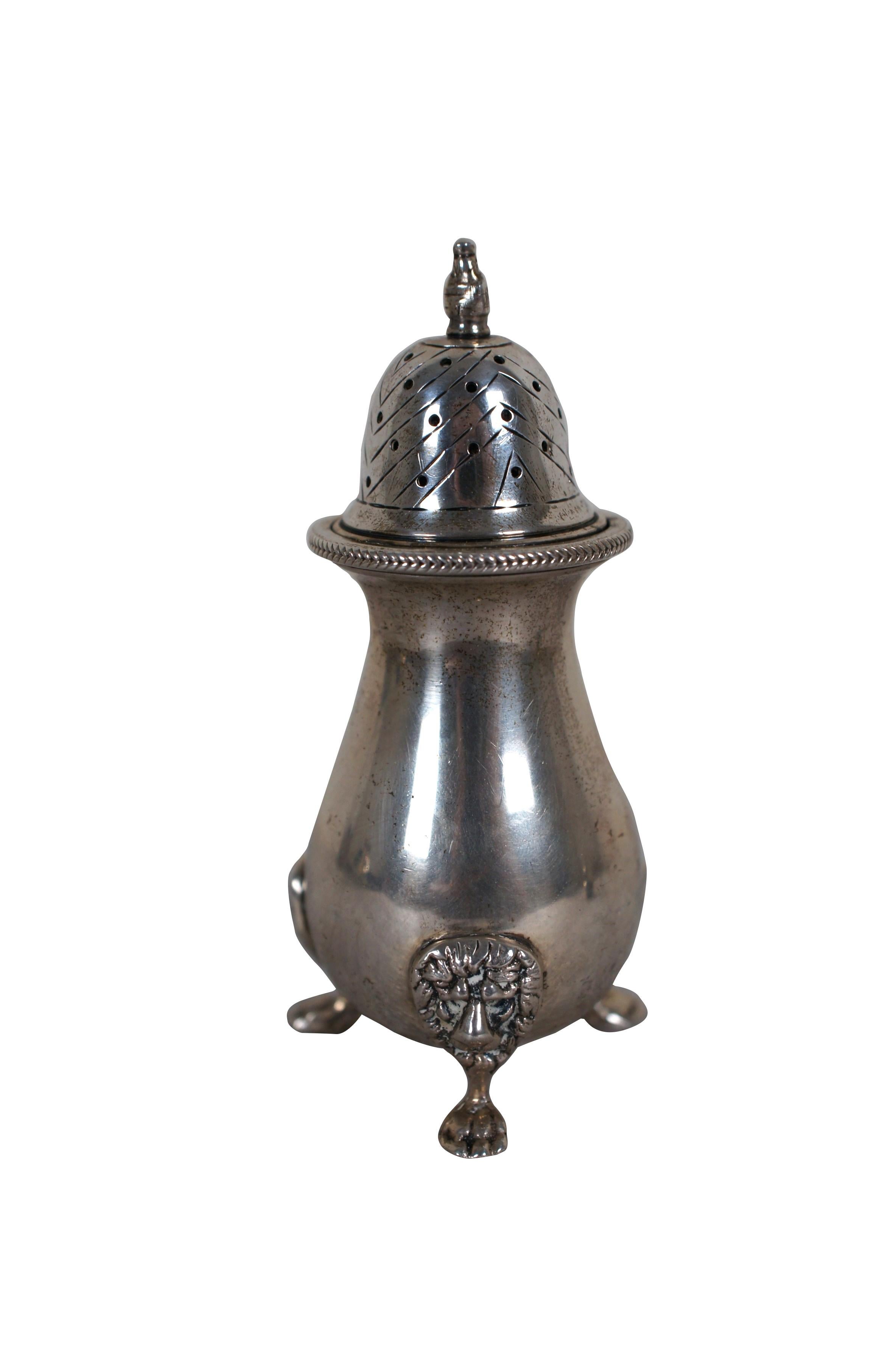 Becht & Hartl in argento sterling testa di leone sale Shakers pepe vasi 4