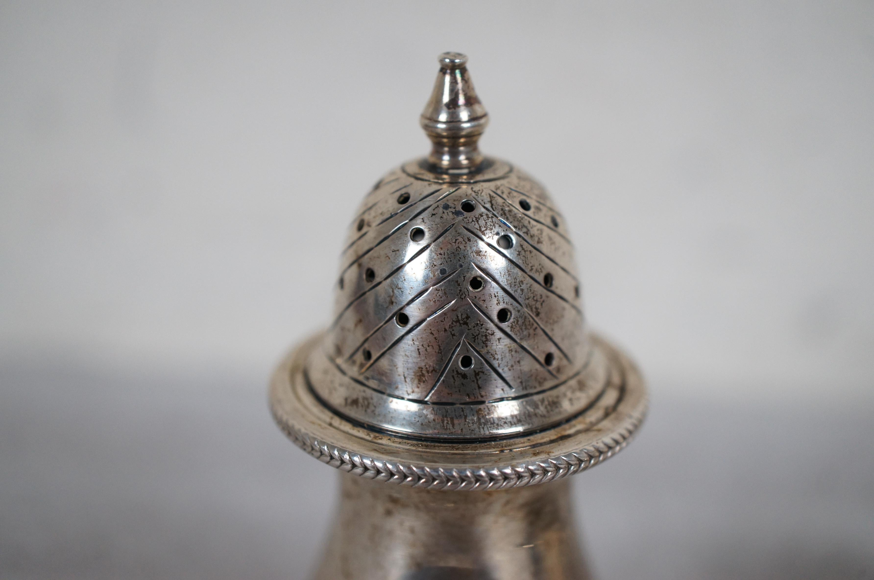 Becht & Hartl in argento sterling testa di leone sale Shakers pepe vasi 4