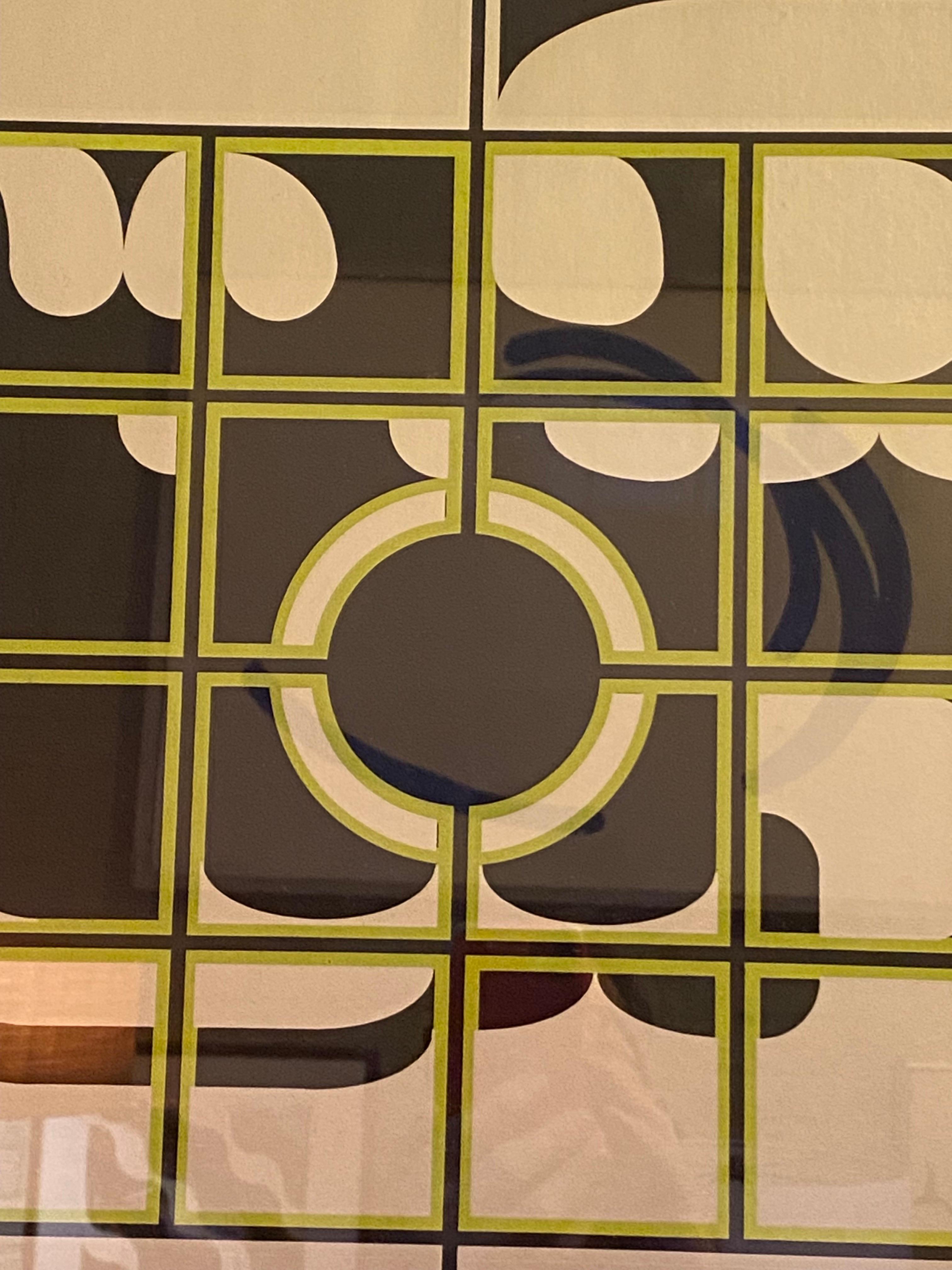 Beck & Jung Schweden Abstrakt 3 Farbe Siebdruck im Zustand „Gut“ im Angebot in Philadelphia, PA