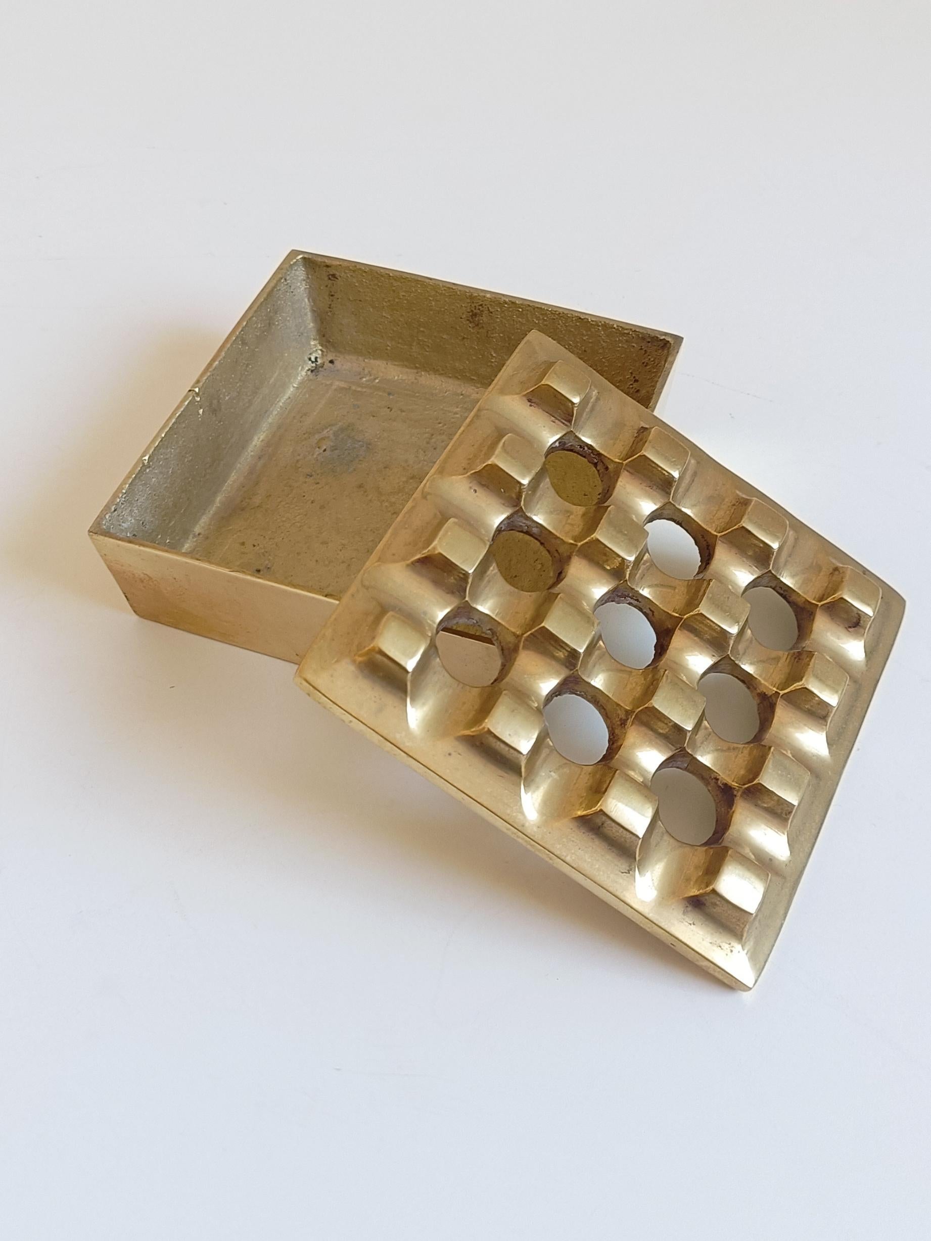 Post-Modern Beck & Jung Ultima Model Bronze Ashtray, Sweden 1970s
