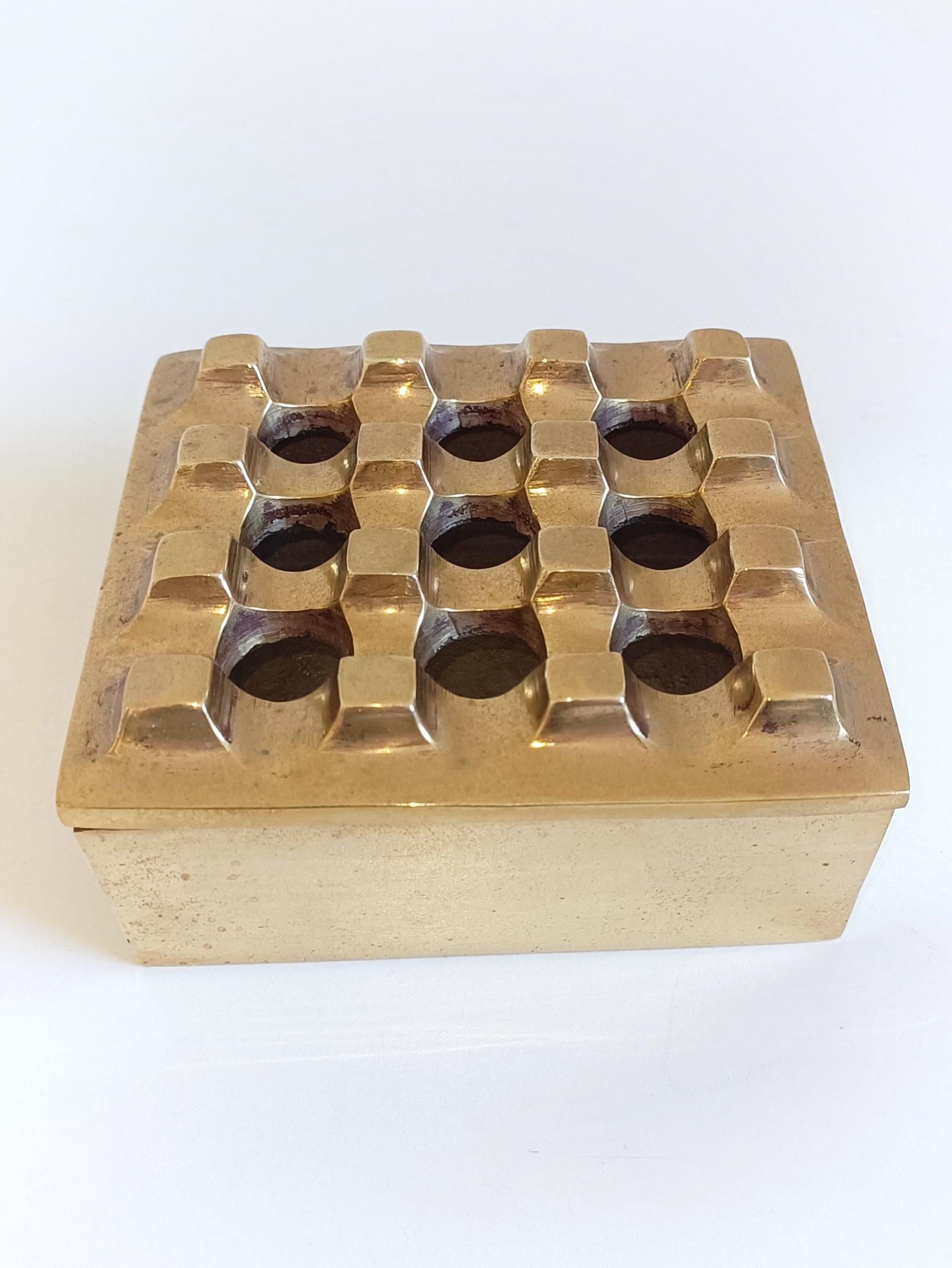 Danish Beck & Jung Ultima Model Bronze Ashtray, Sweden 1970s
