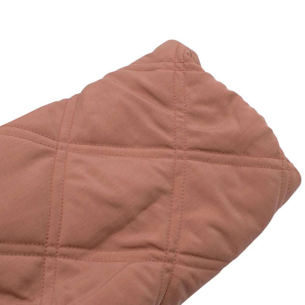 Becken Dusty Pink Oversized Quilted Paddock Jacket M For Sale 1