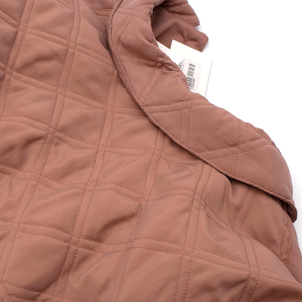 Becken Dusty Pink Oversized Quilted Paddock Jacket M For Sale 3