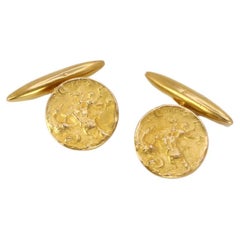 BECKER Art-Nouveau gold cufflinks