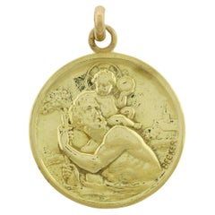 Retro St. Christopher Medal by Edmond-Henri Becker