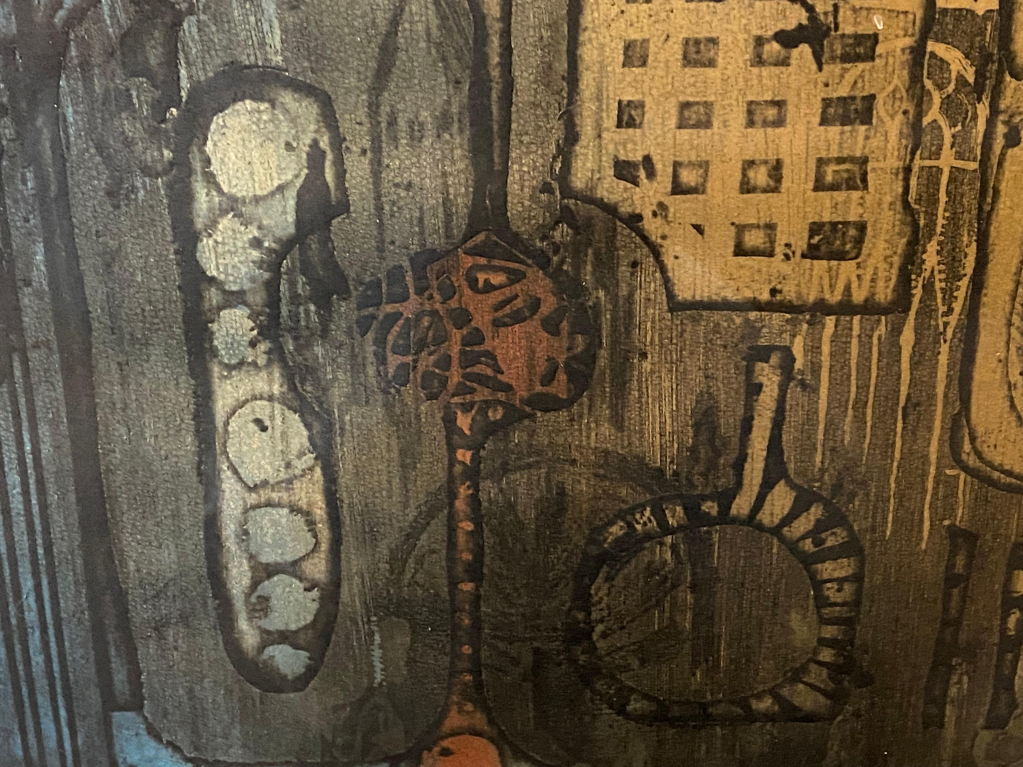 „Memory of an Ancient City“  Semi-abstrakte Lithographie von Beckford Young im Angebot 5
