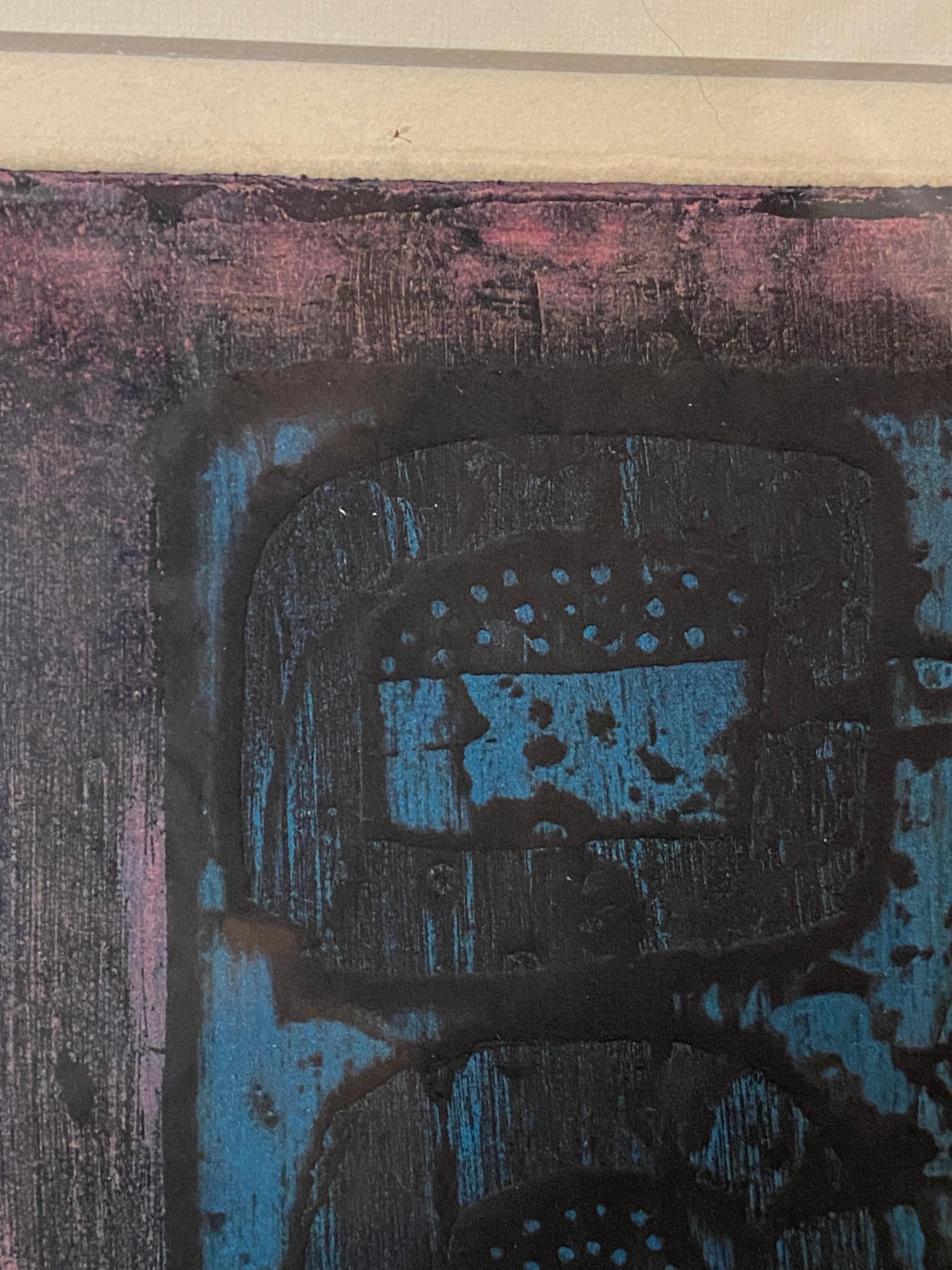 „Memory of an Ancient City“  Semi-abstrakte Lithographie von Beckford Young im Angebot 7