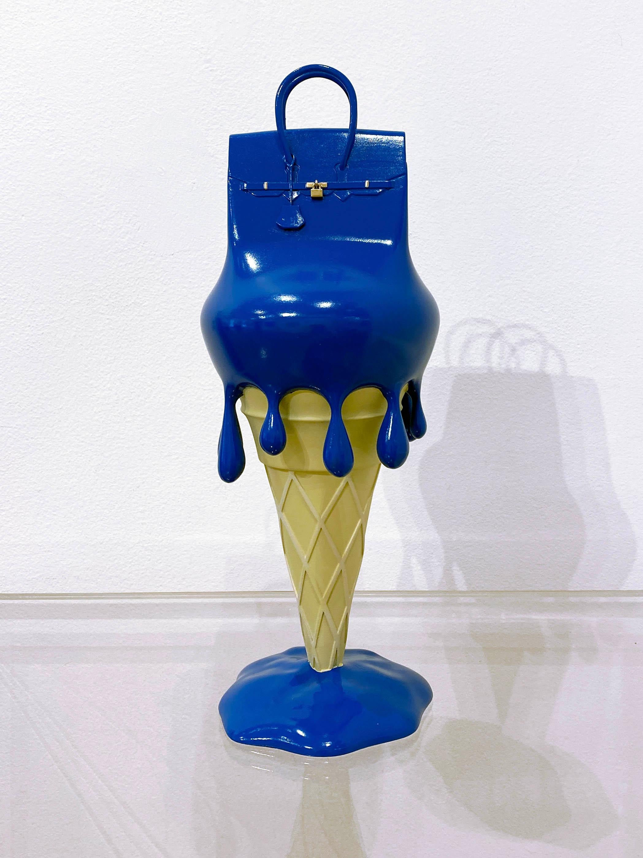 Petite Birkream (Cobalt) - Sculpture by Becky Rosa