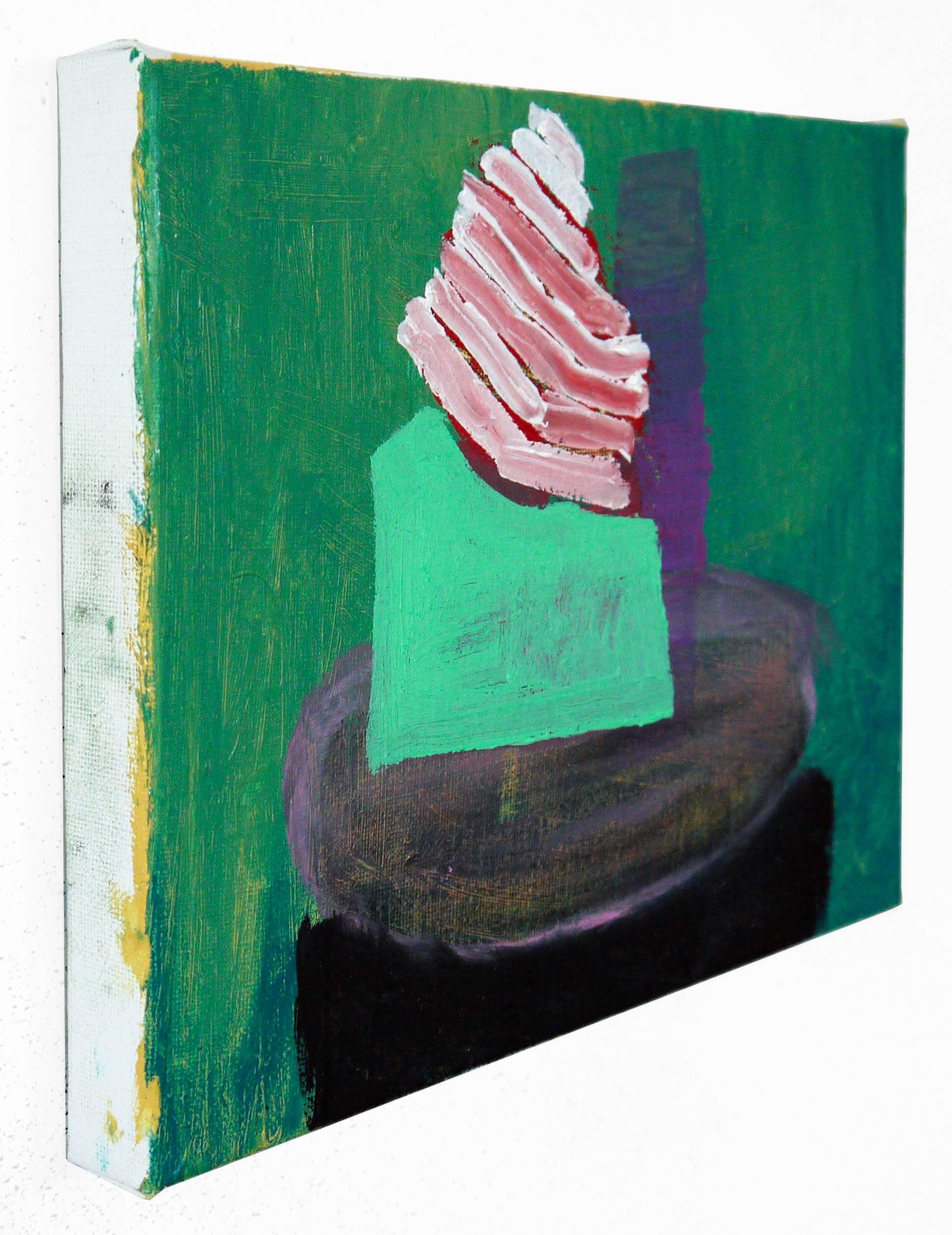 Still Life with Pork Chop - Painting by Becky Yazdan