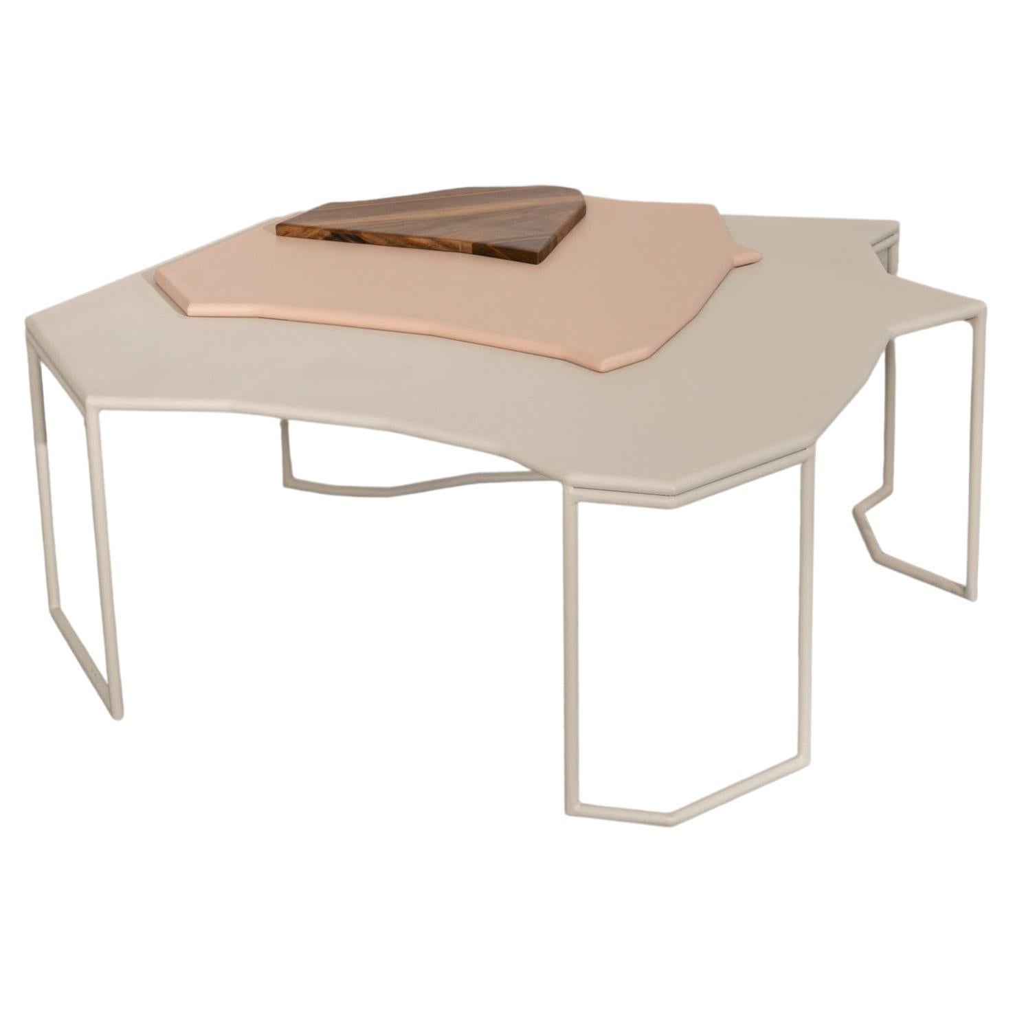 Become Tisch – Tropical Depression, handgefertigter Tisch aus Metall und Holz