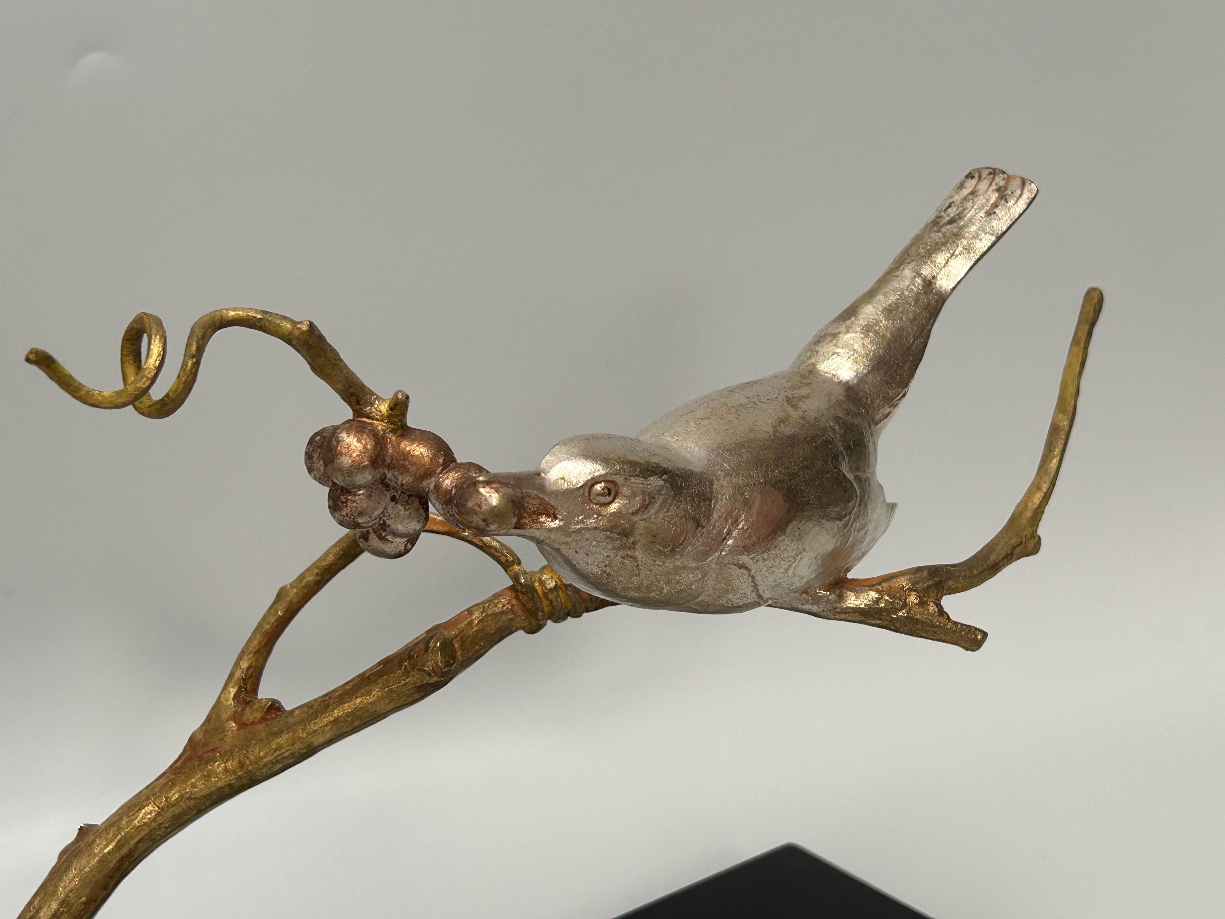 Art-Déco-Bronze-Skulptur mit Eichhörnchen im Angebot 5