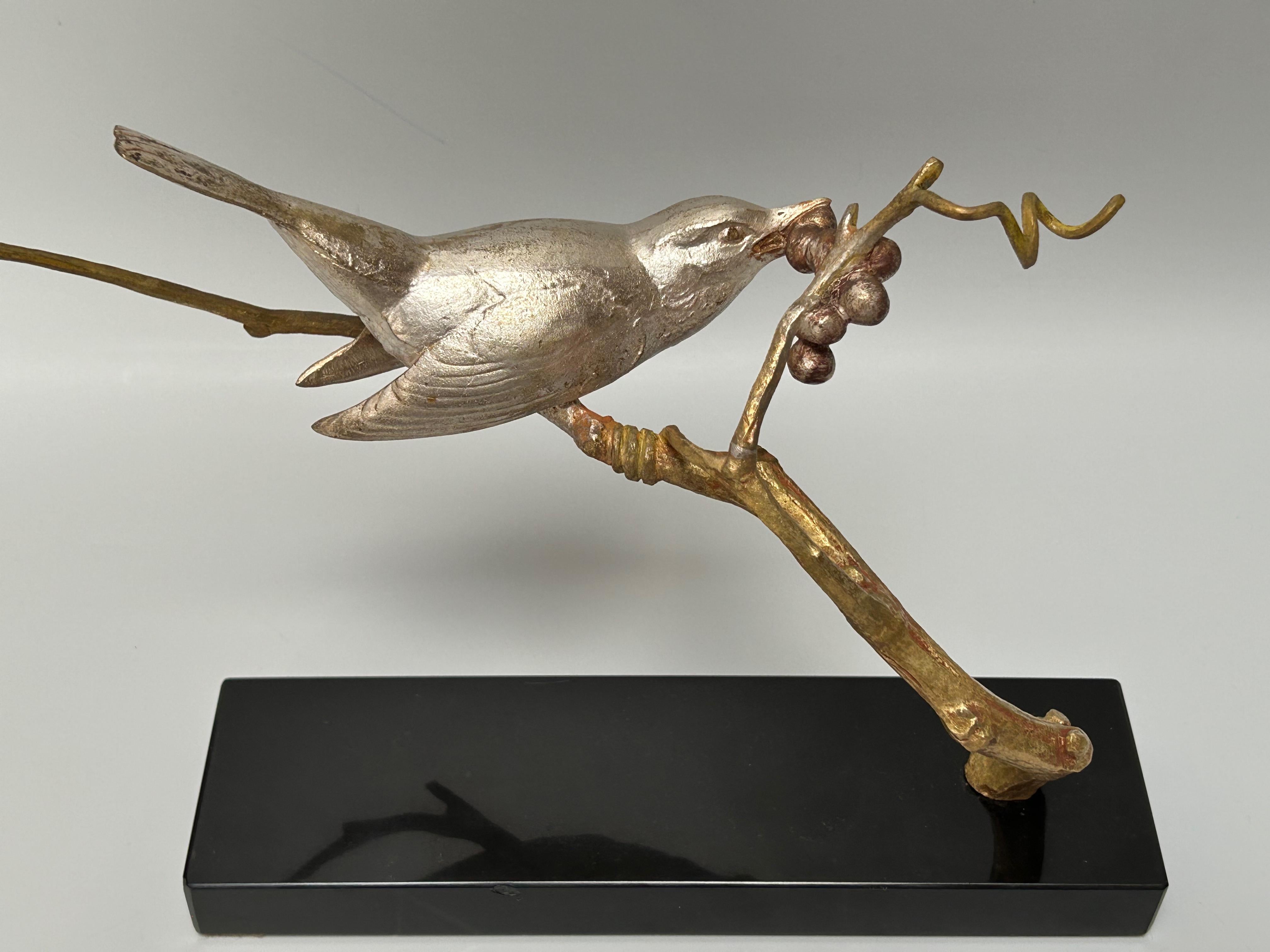 Art-Déco-Bronze-Skulptur mit Eichhörnchen im Angebot 6