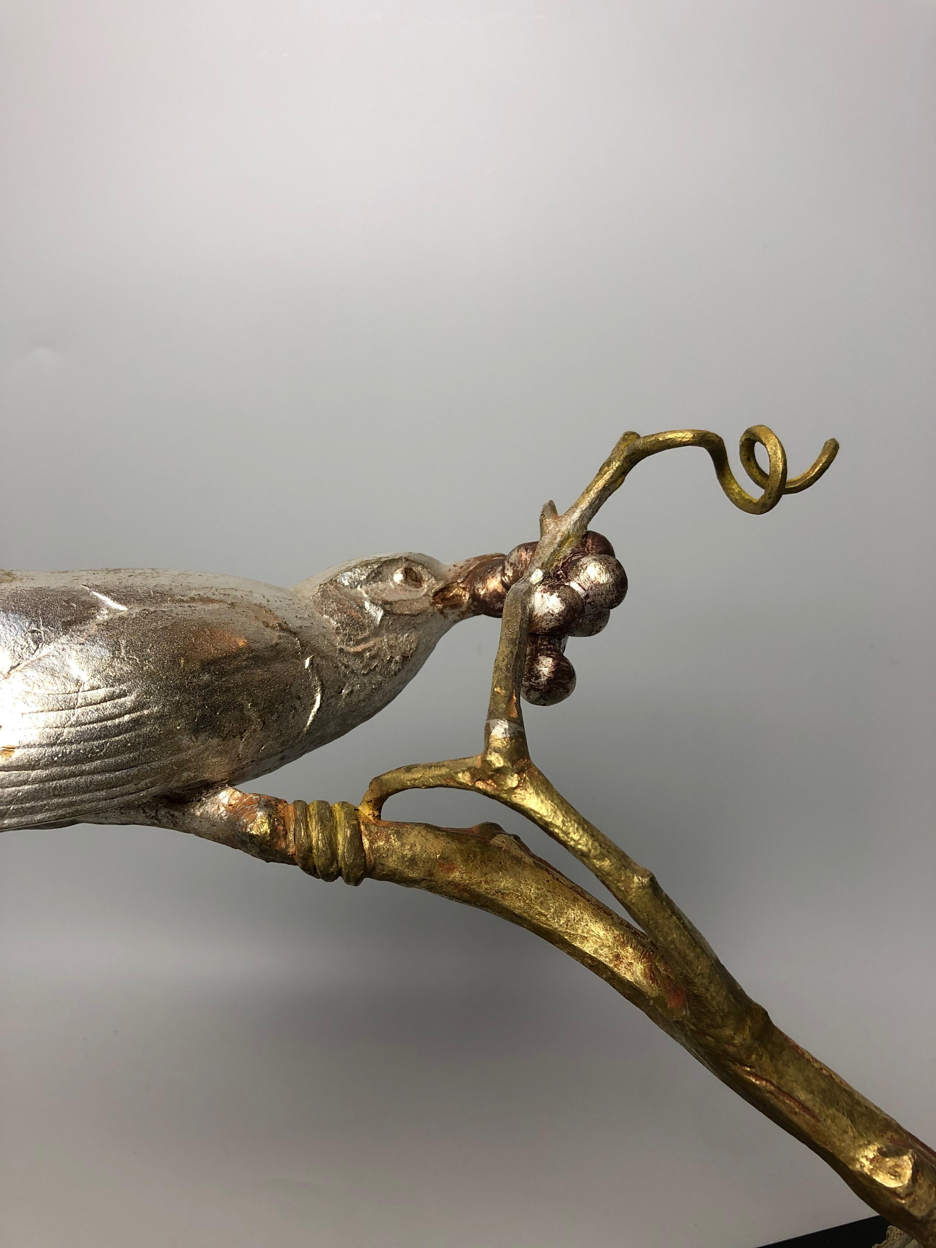 Art-Déco-Bronze-Skulptur mit Eichhörnchen im Angebot 7