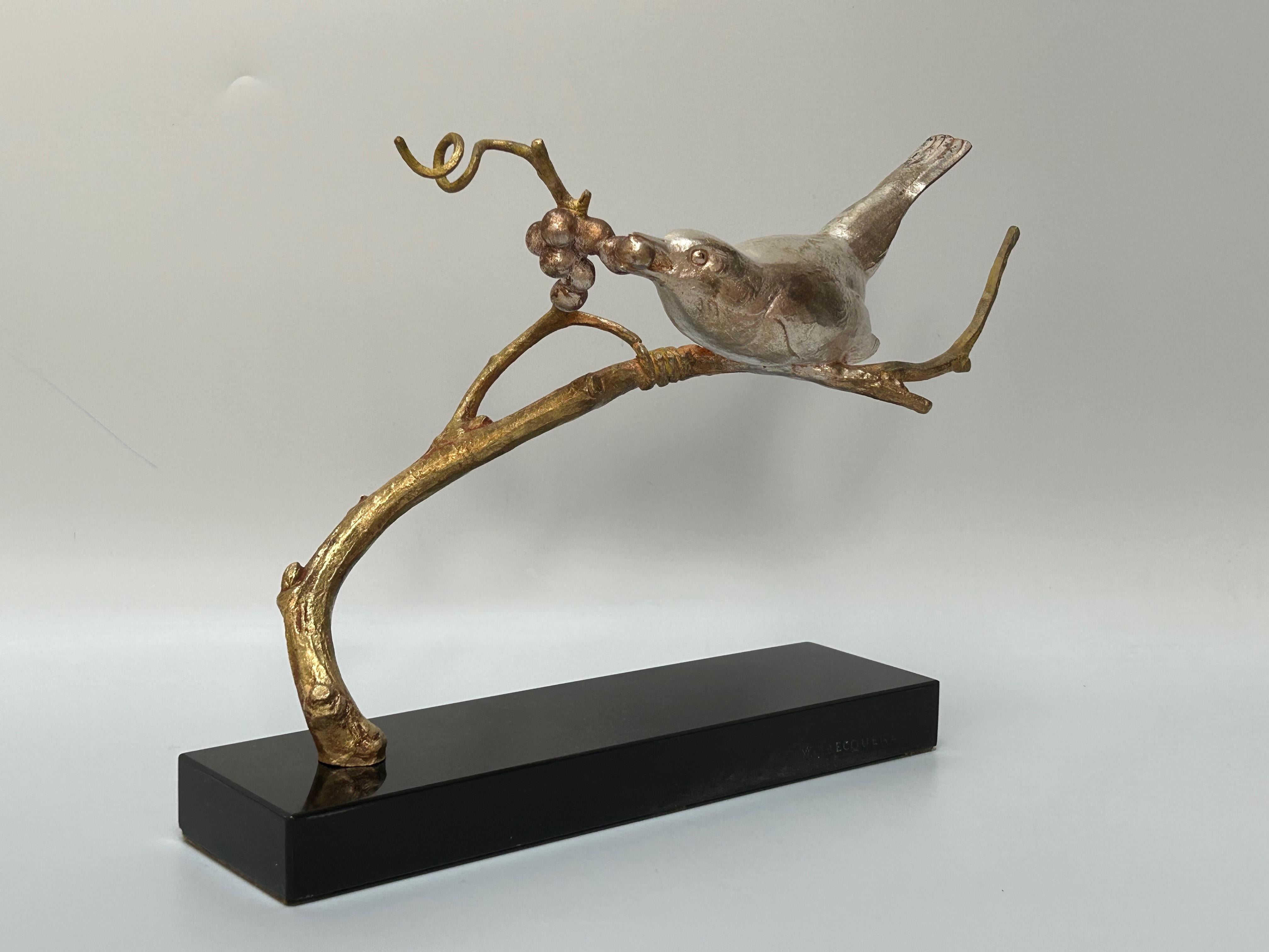Art-Déco-Bronze-Skulptur mit Eichhörnchen (Art déco) im Angebot
