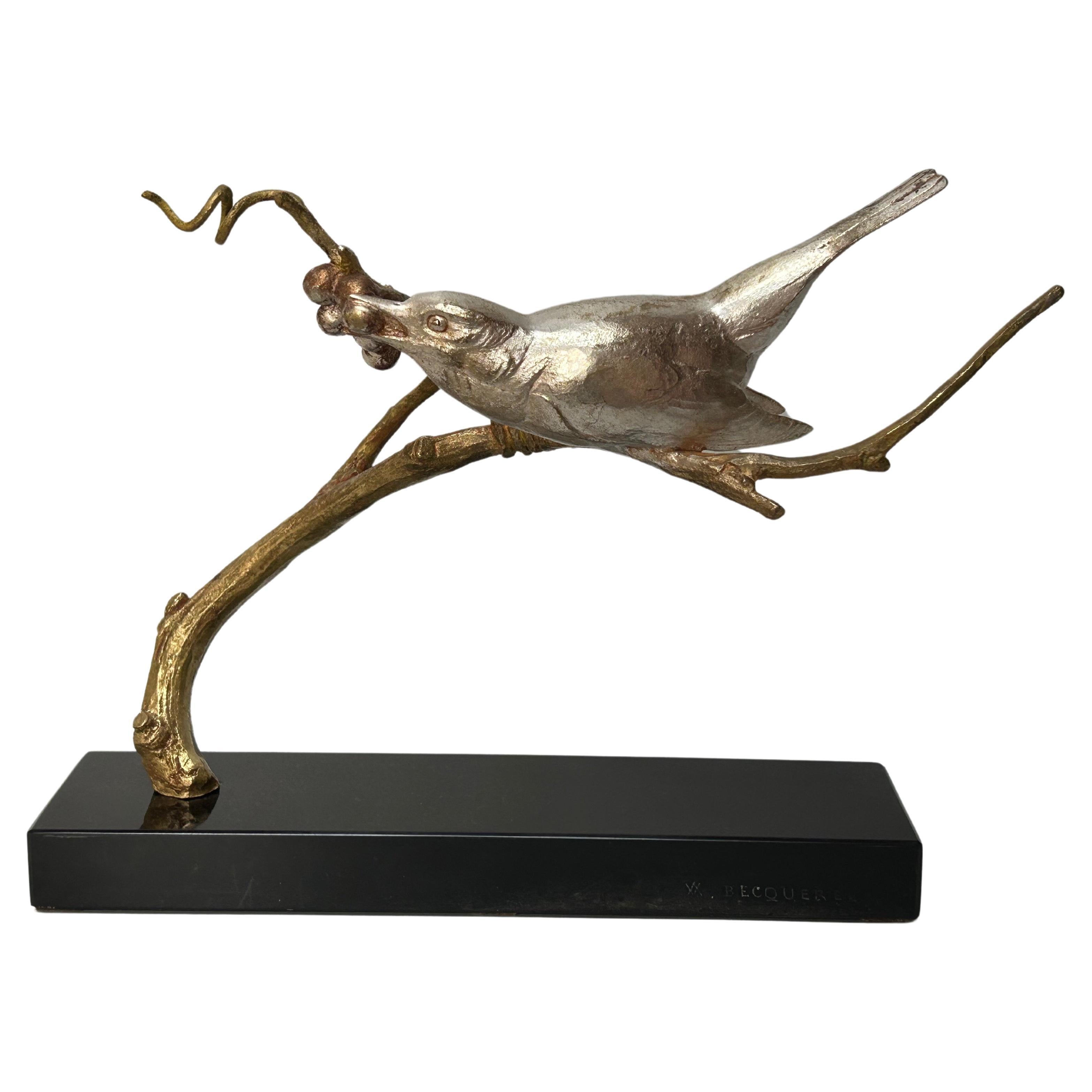 Art-Déco-Bronze-Skulptur mit Eichhörnchen im Angebot