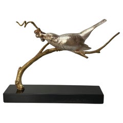 Art-Déco-Bronze-Skulptur mit Eichhörnchen