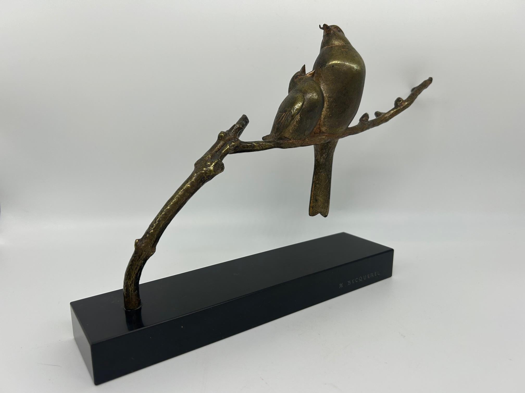 Becquerel birds art deco sculpture  For Sale 5