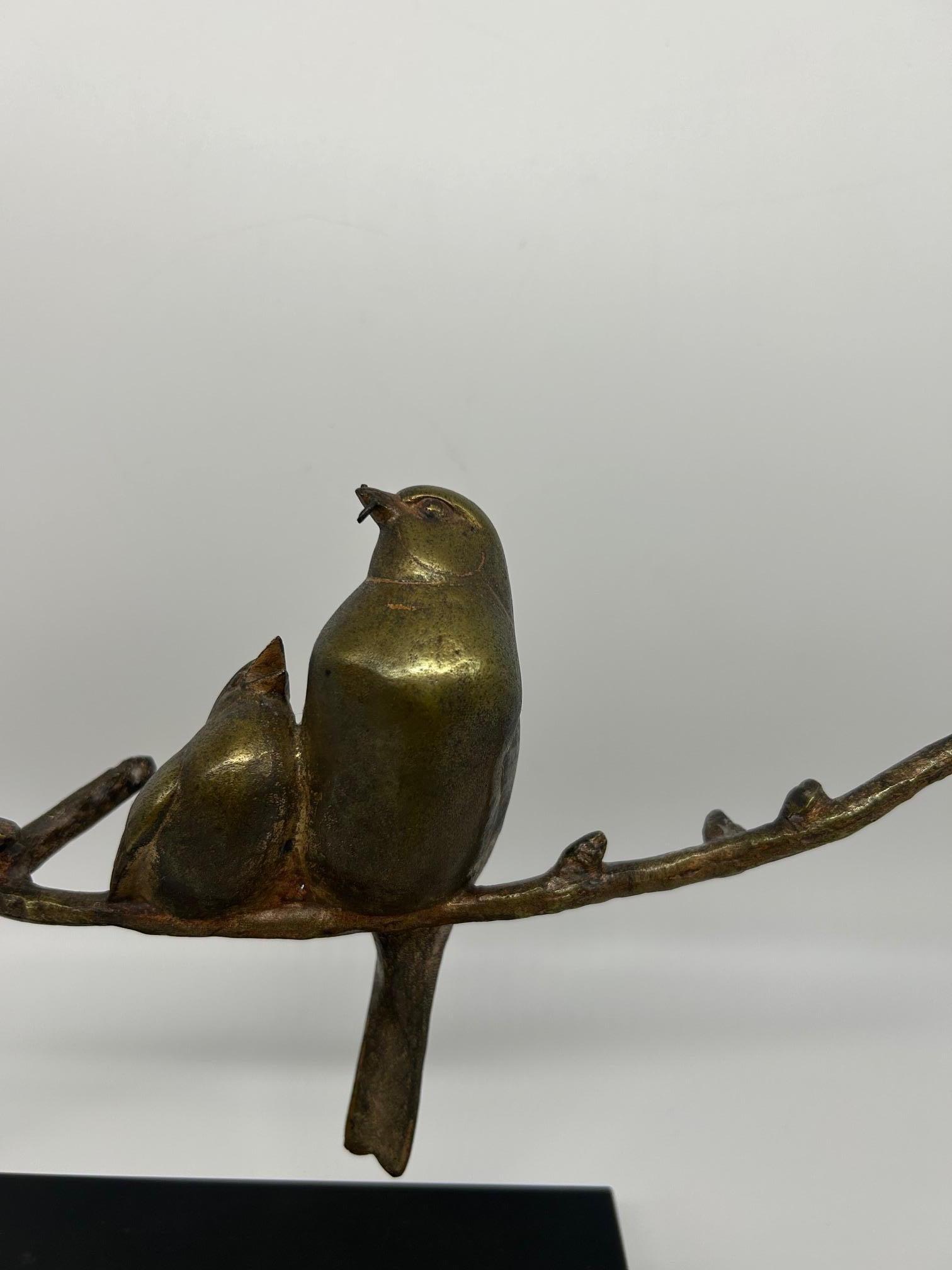 Art déco Becquerel oiseaux sculpture art déco  en vente