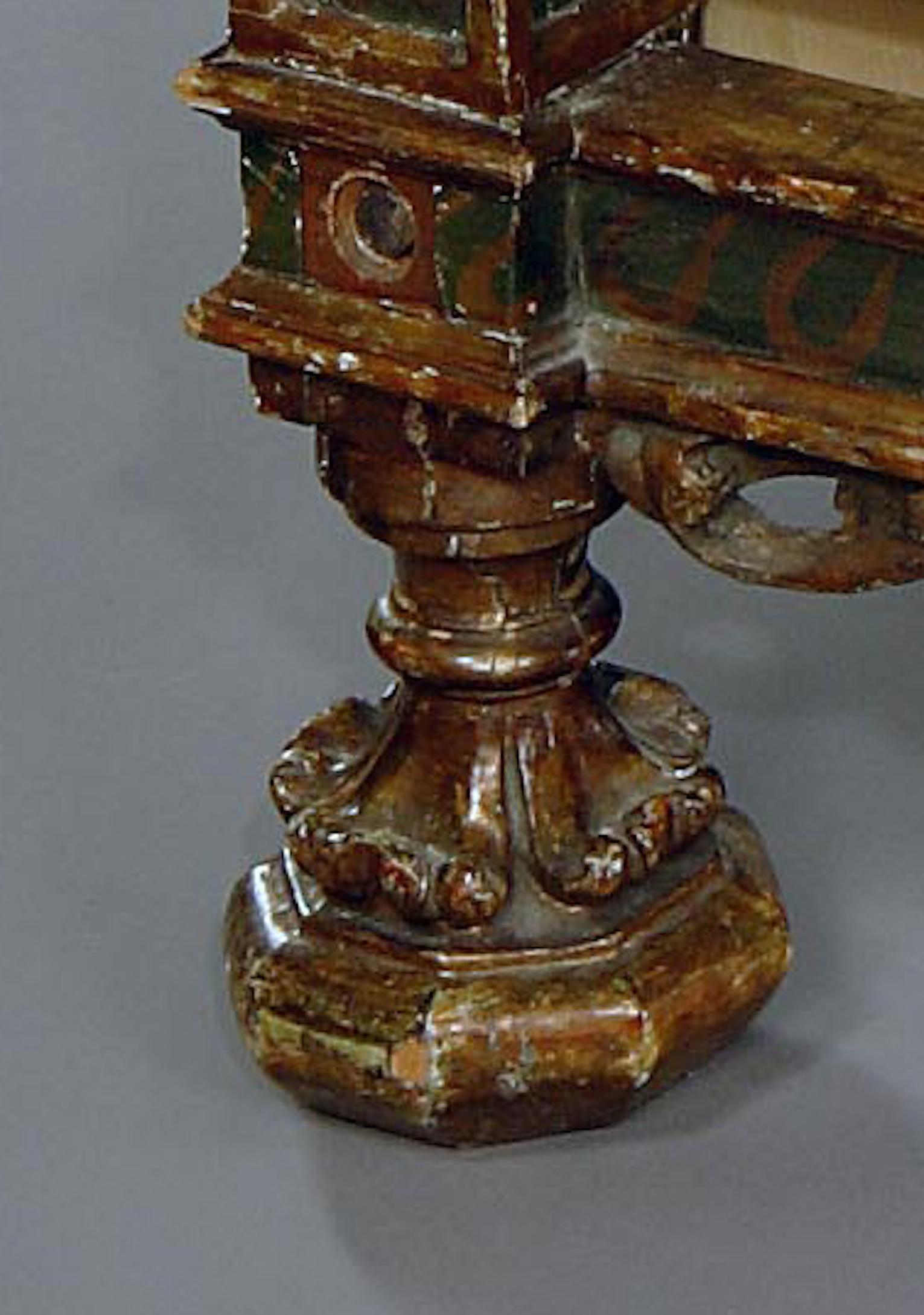 XIXe siècle Lit, 19ème siècle, italien, baroque, sculpté, peint, doré, cartouche armorié en vente