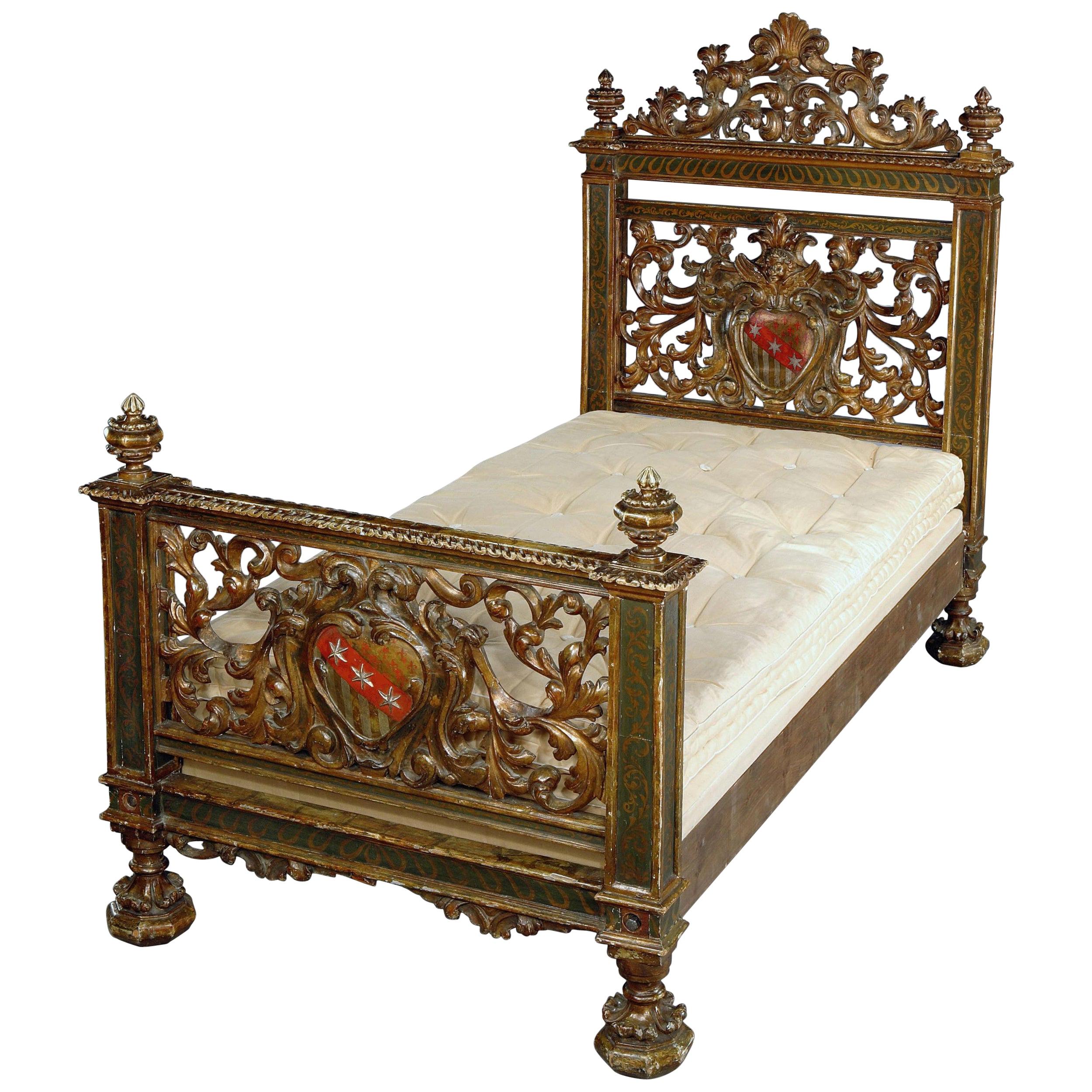 NEW STUNNING Victorian Baroque Ornate Scroll GOLD Metal BED CROWN CORNICE TESTER