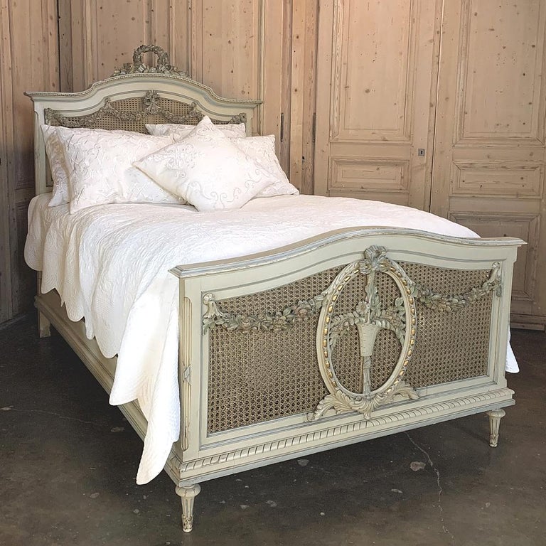 Bed, Antique Italian Louis XVI Painted, Full Size For Sale at 1stdibs