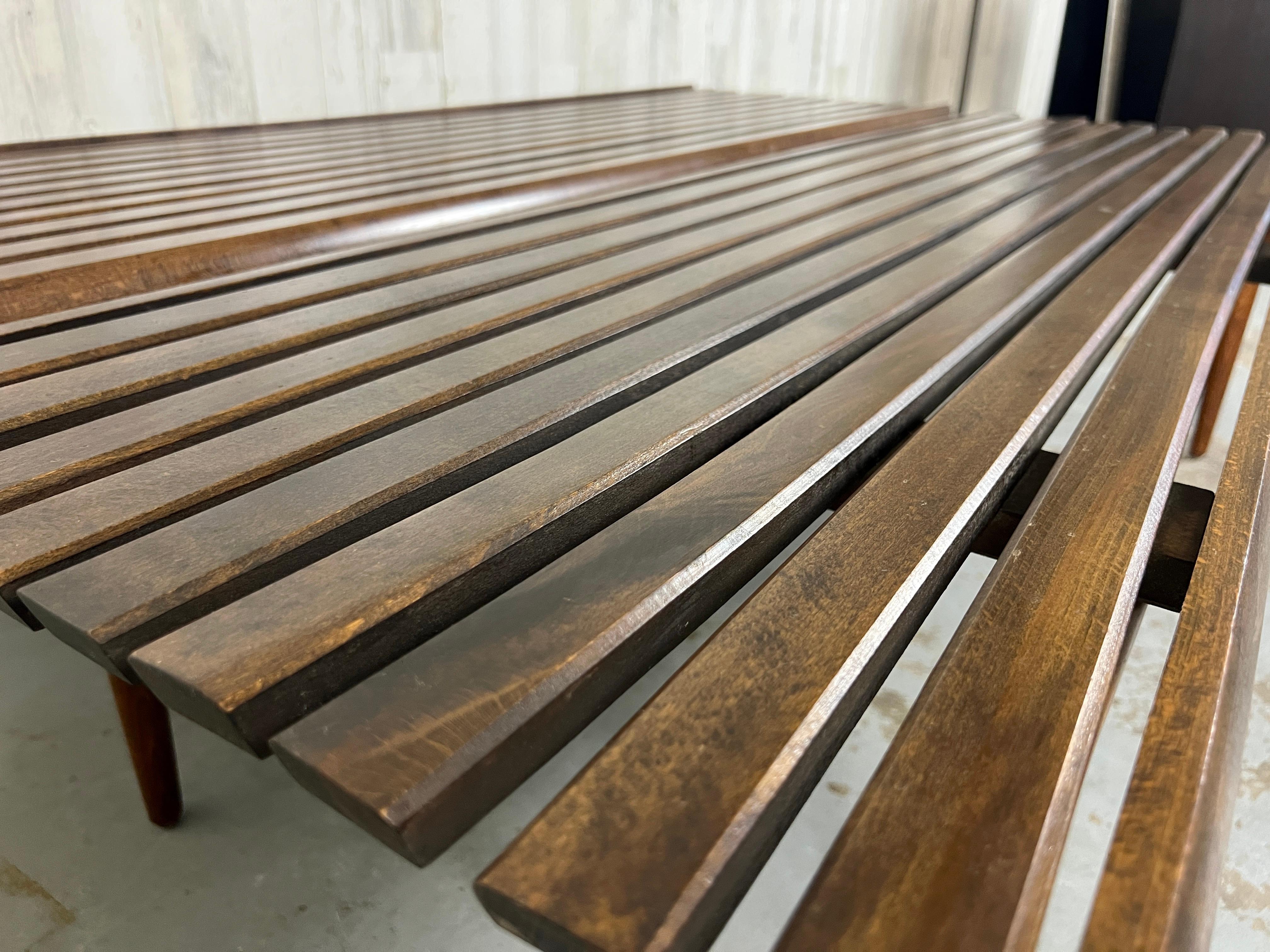 Mid-Century Slat Benches For Sale 4